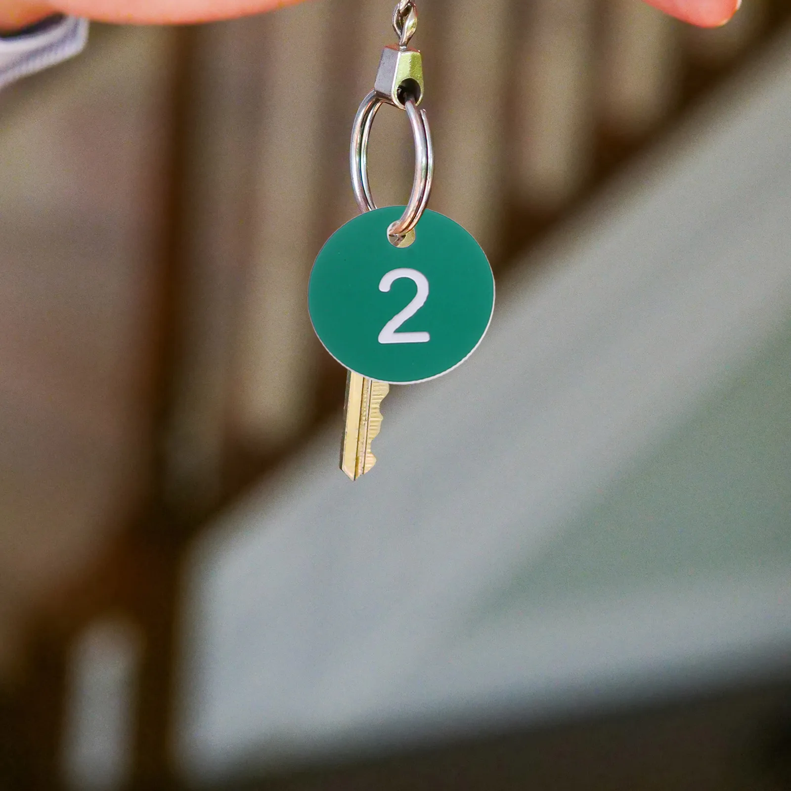 

100pcs Circular Plastic Numbered Key Tags For Keychains Hangers Locker Identification Lightweight Key Tag Number Plates