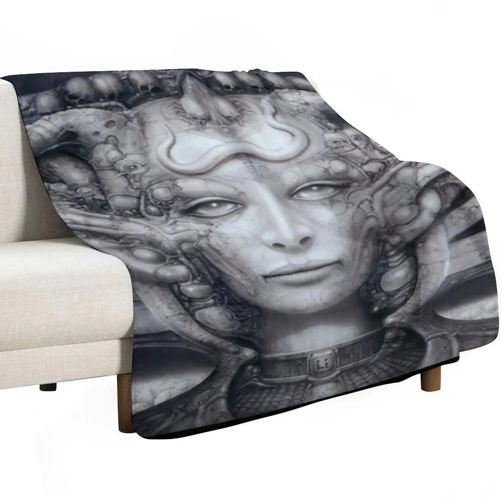 H.R. Giger - Li Throw Blanket Tourist Comforter Thins Vintage Bed Fashionable Furry Blankets