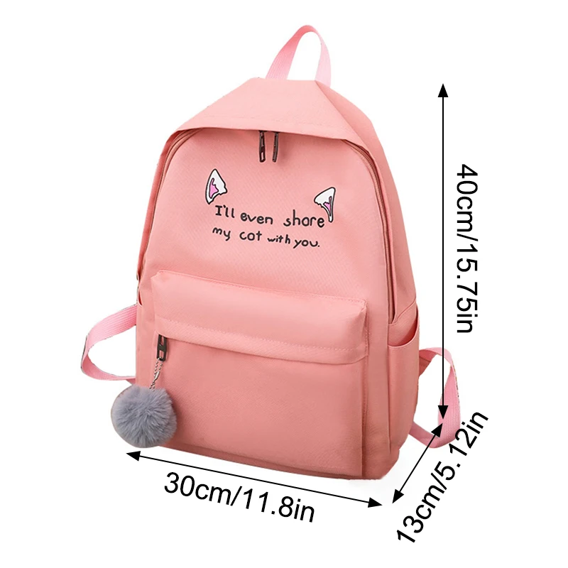 Juego de 4 mochilas de piezas para estudiantes de primaria, mochila de lona de gran capacidad para ordenador portátil, impermeable, bolso cruzado de moda, mochila de viaje