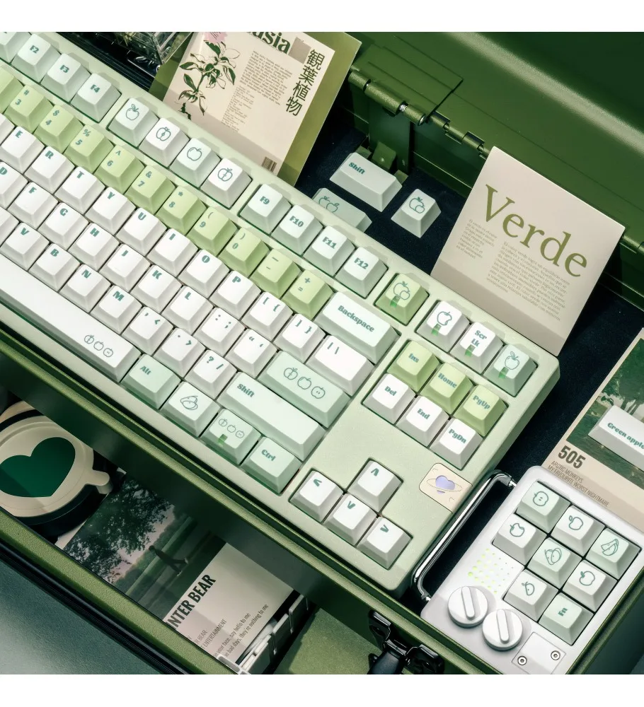 Paradise keycap 143 keys Original side engraved light-transmitting PBT five-sided thermal sublimation mechanical keyboard cap