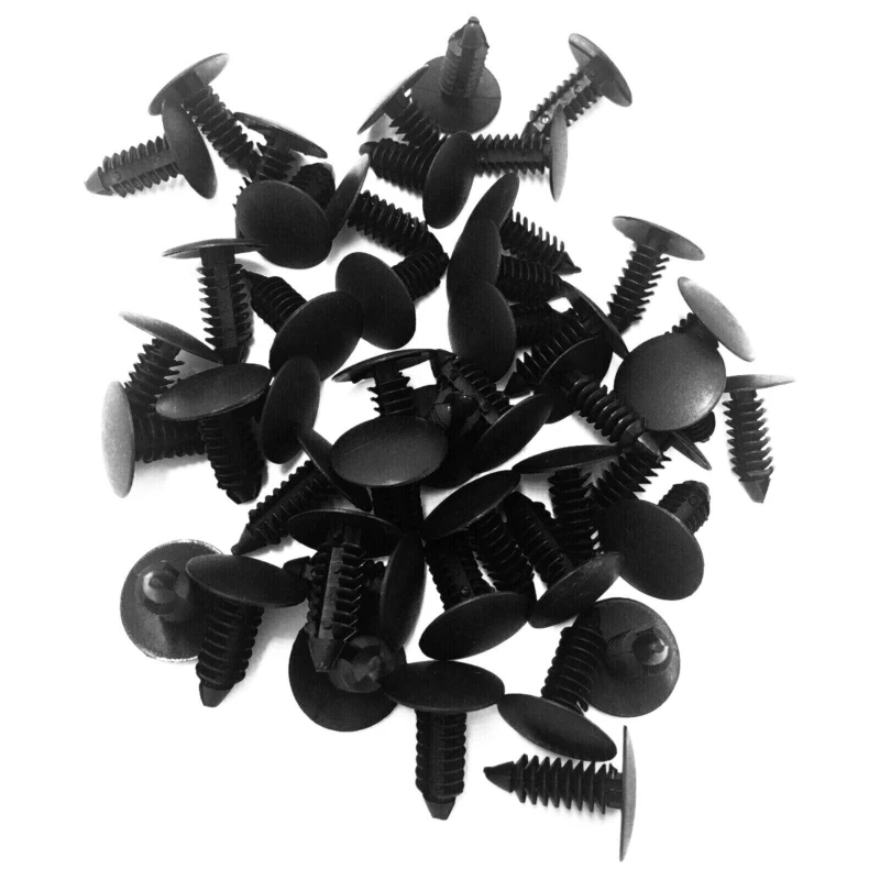 652F 100 Pcs Car Modification Surround Retainer Bumper 8mm Hole Size Auto Push Pin Rivets Set Push Bumper Fastener