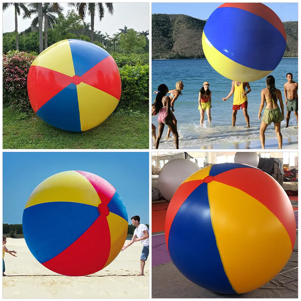 Inflatable Beach Ball PVC Lightweight Portable Summer Swimming Pool Party Outdoor Fun Game Ball for Teens Adults