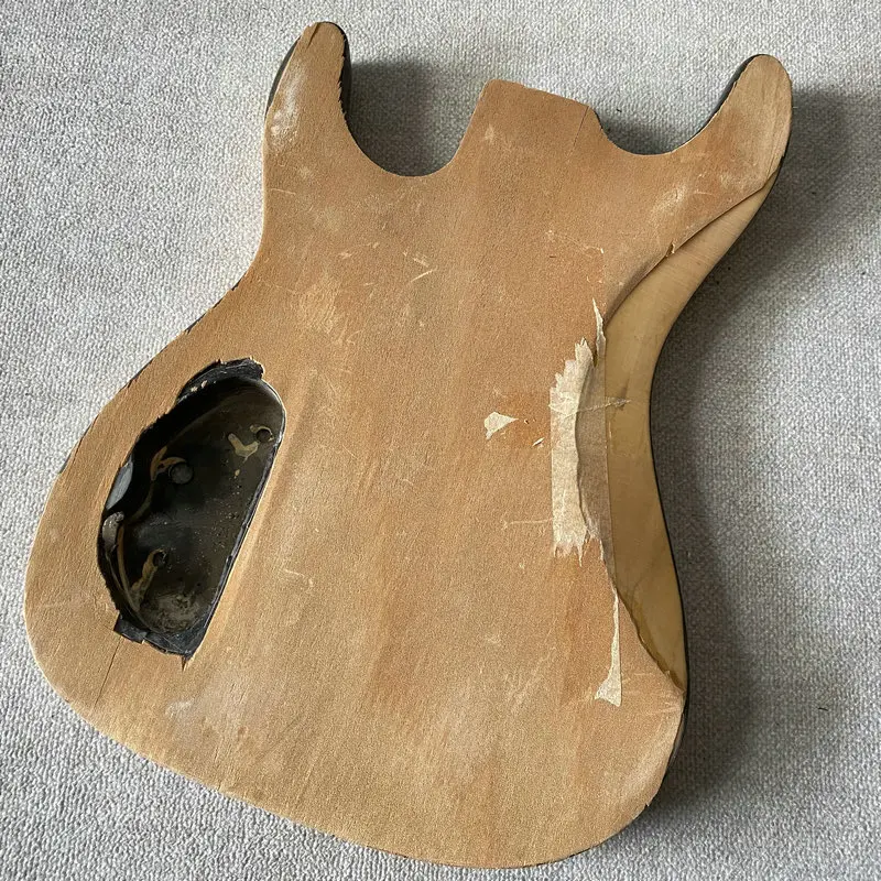 HB388  7 String Electric Guitar Unfinished Guitar Body DIY Replace Parts for Installed in Solid Wood See Throu Sales