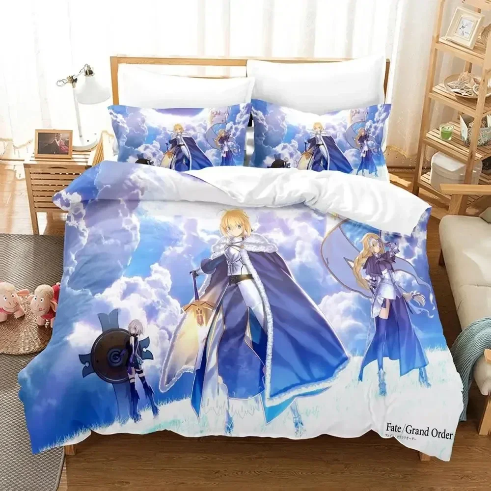 

3D Print Anime Fate Grand Order Comfortable Duvet Quilt Cover Pillowcase Bedding Set Children Bedroom Decoration Home Textile