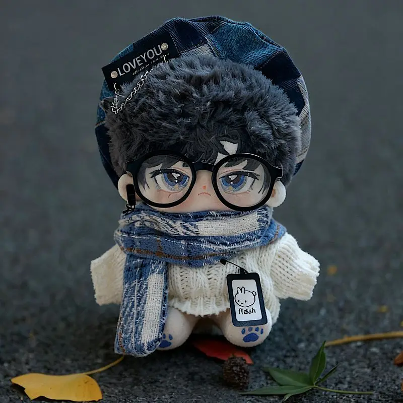 10cm 20cm Cotton Doll Clothes 3-Piece Set, Cute Plush Doll Outfit for Normal & Chubby Body, No Attribute Kawaii Fashion Wardrobe