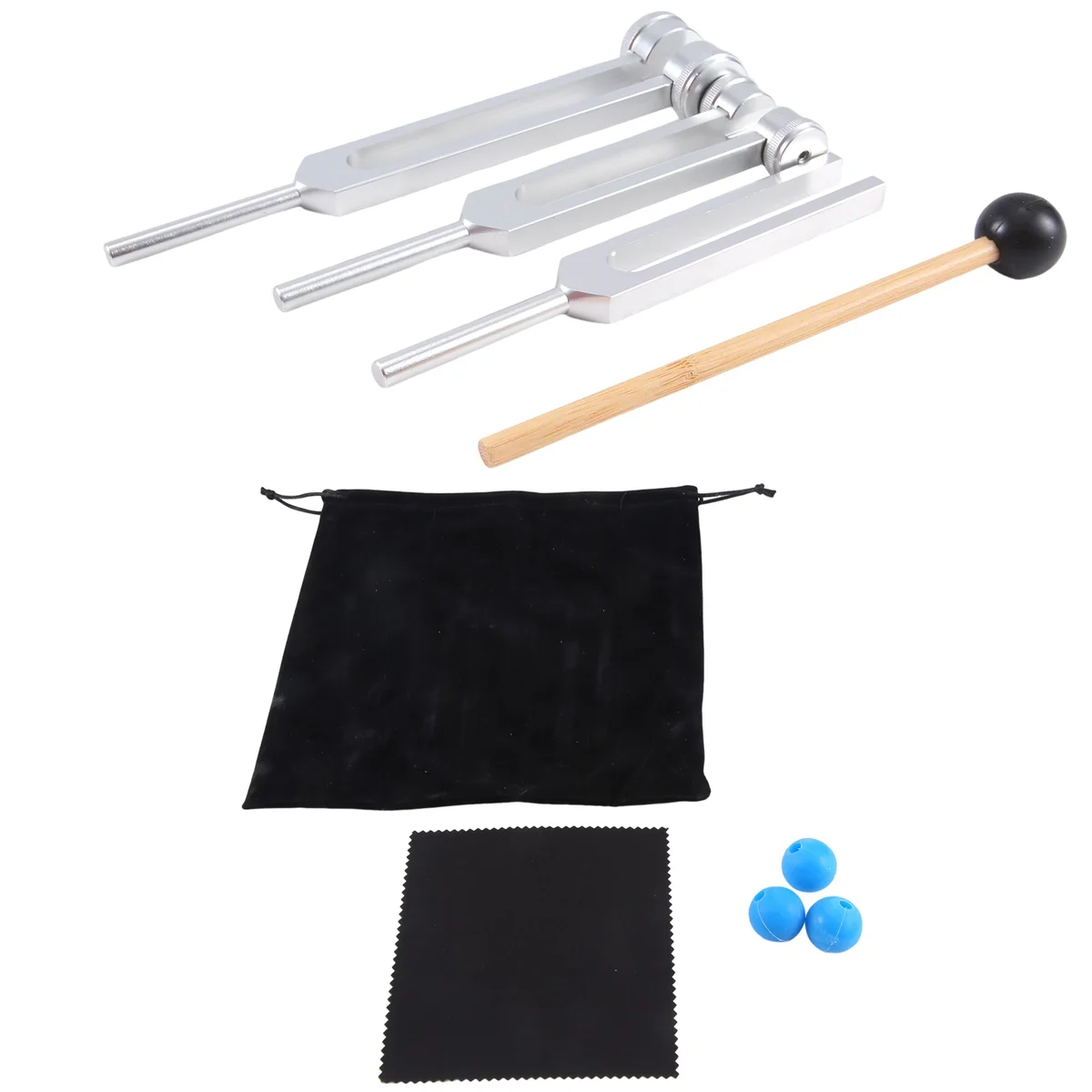 

ABFKL Tuning Fork Set (128Hz, 256Hz, 512Hz),for Sound Healing, Meditation, Therapy ,Reliever Stress,Silver