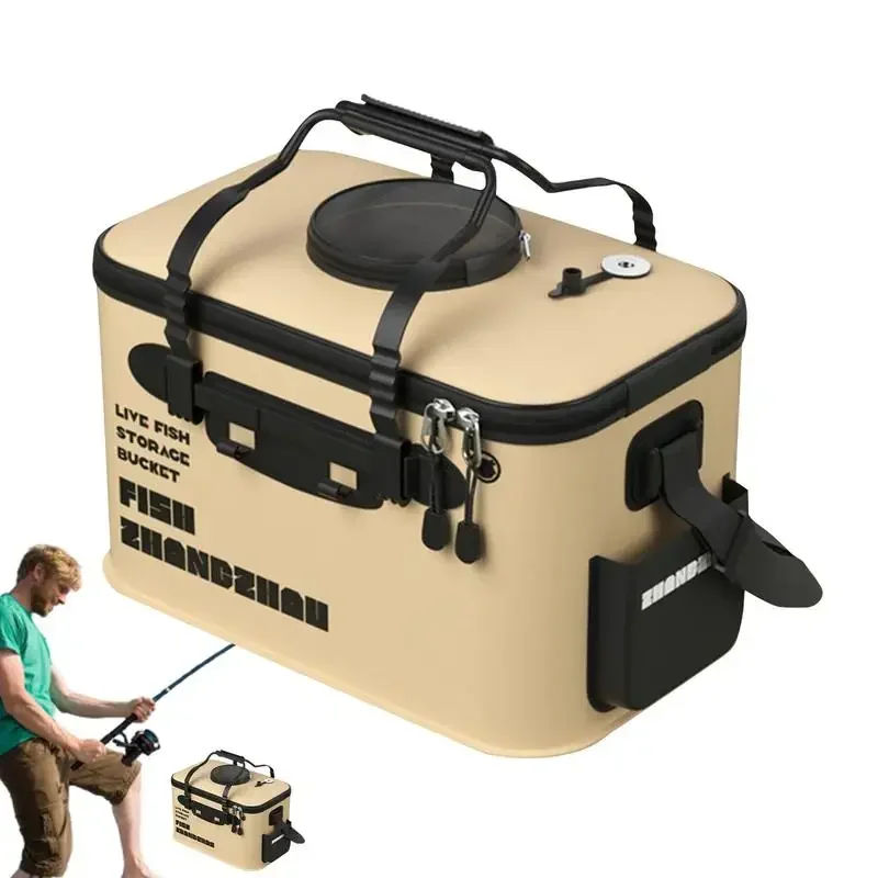 

Складное ведро для живой рыбы, ведро для рыбалки, уличный контейнер для рыбалки из ЭВА, ведро для воды большой емкости