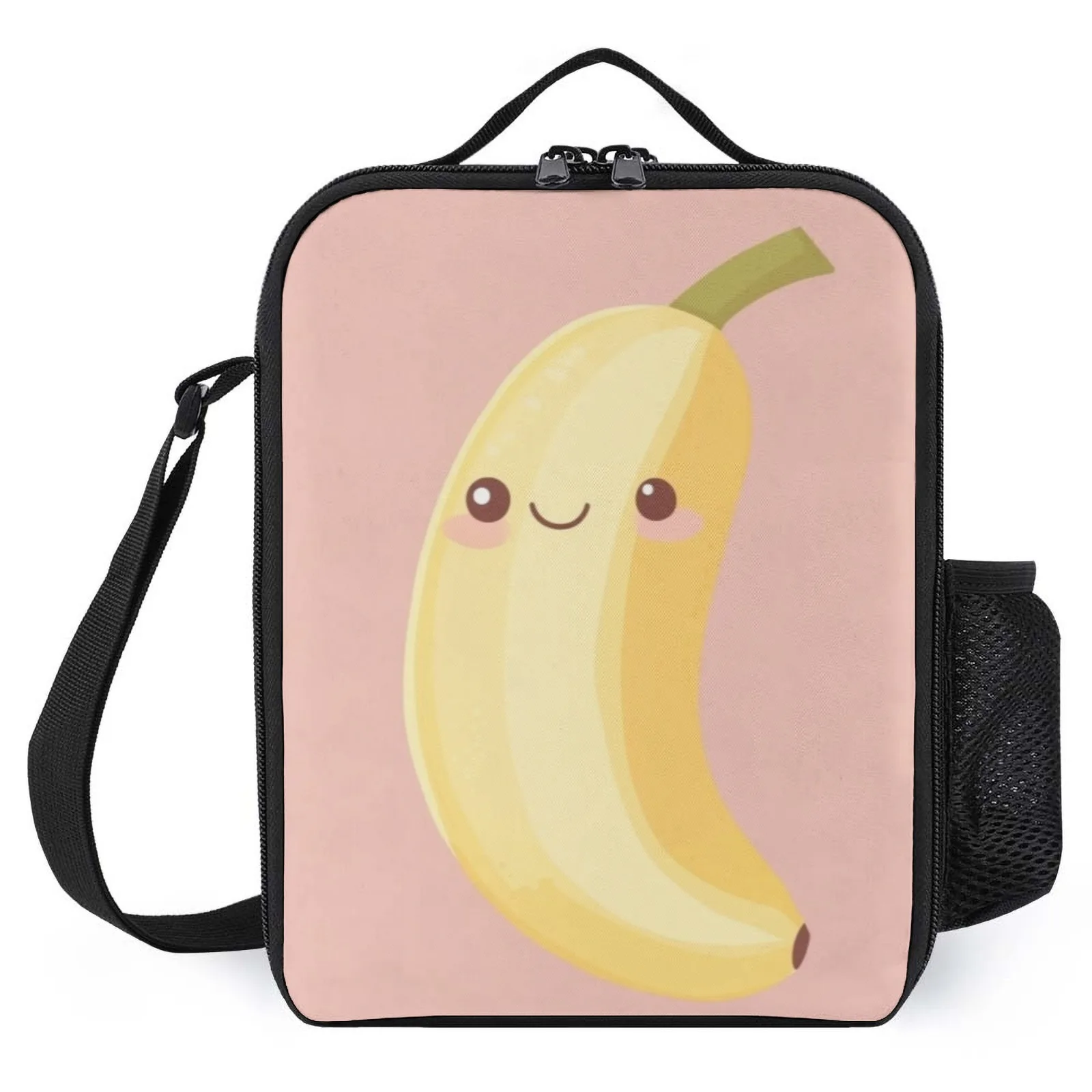 

Cartoon Cute Banana Lancheira Printed French School Teacher Gifts Sac A Lunch Insulation Lunch Box Bag