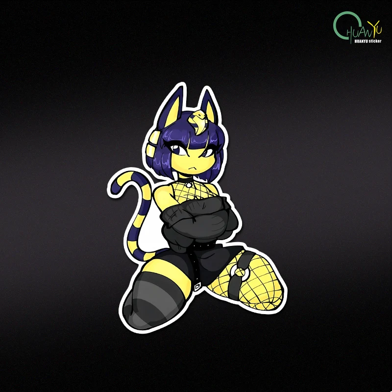 

Queen Ankha Animal Amiibo; Pharaoh's Car Sticker for Motorcycle, Electric Bike, Luggage Box, Computer, Internet Celebrity Sticke