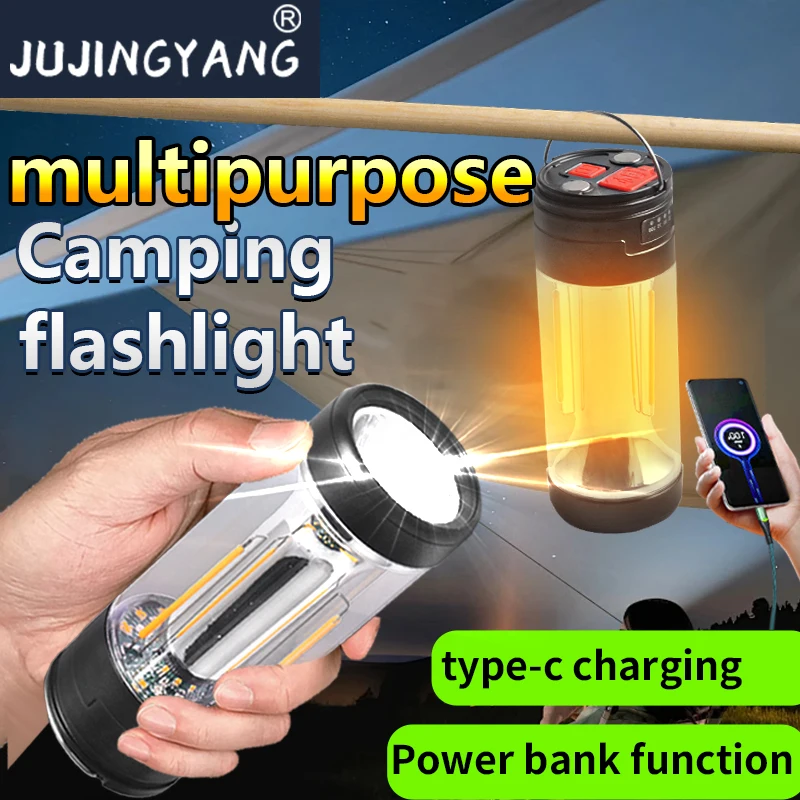 Rechargeable Flashlight Magnetic Torch Zoomable Flashlight COB Zoom Highlight Outdoor Lighting