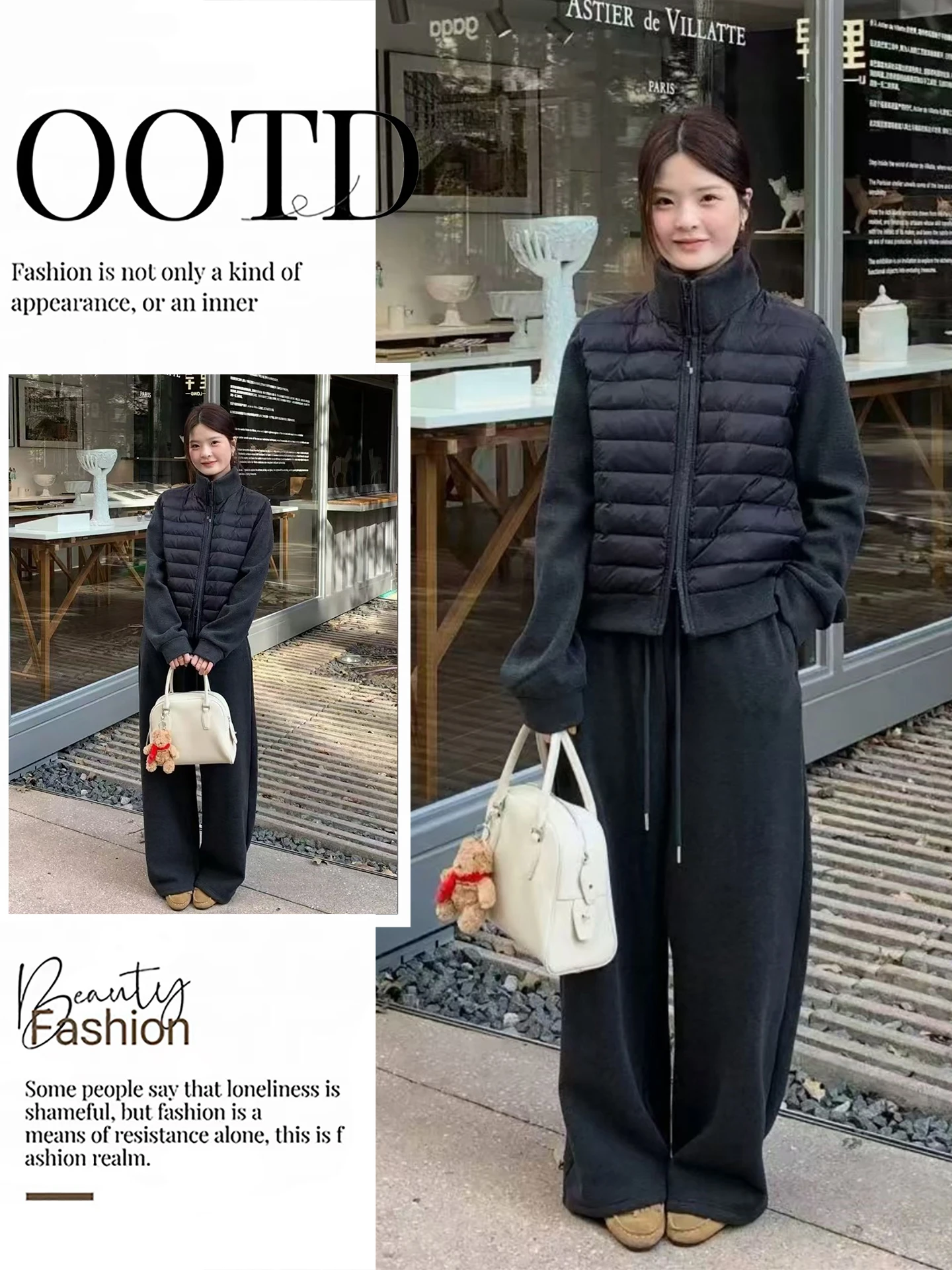 

Теплый хлопковый комплект: куртка и брюки с широкими штанинами, корейский стиль, простой воротник, утепленный, зимний, модный, женский костюм из двух предметов