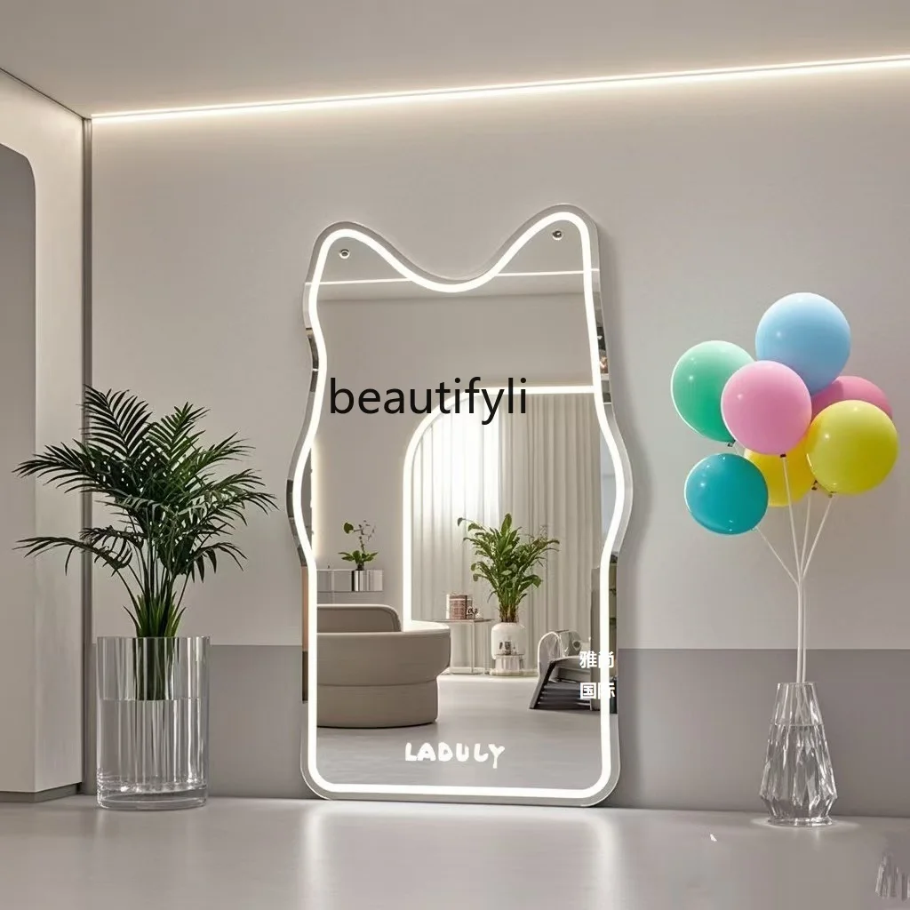 

Barber Shop Full-Length Mirror Wall-Mounted Mirror Barber Shop Special Mirror New Creative High-End
