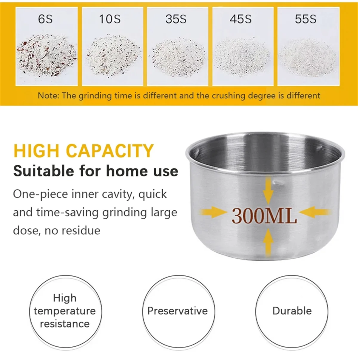 Grinder Household Electric Bean Grinder Dry Grinder Portable Coffee Bean Beater for Coffee Powder Machine US image 5