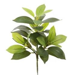 Plastic Artificial Color-changing Wood Green Plants Leaves Hotel Decoration Simulation Plant Bundle Home Gray Leaf Fake Flowers