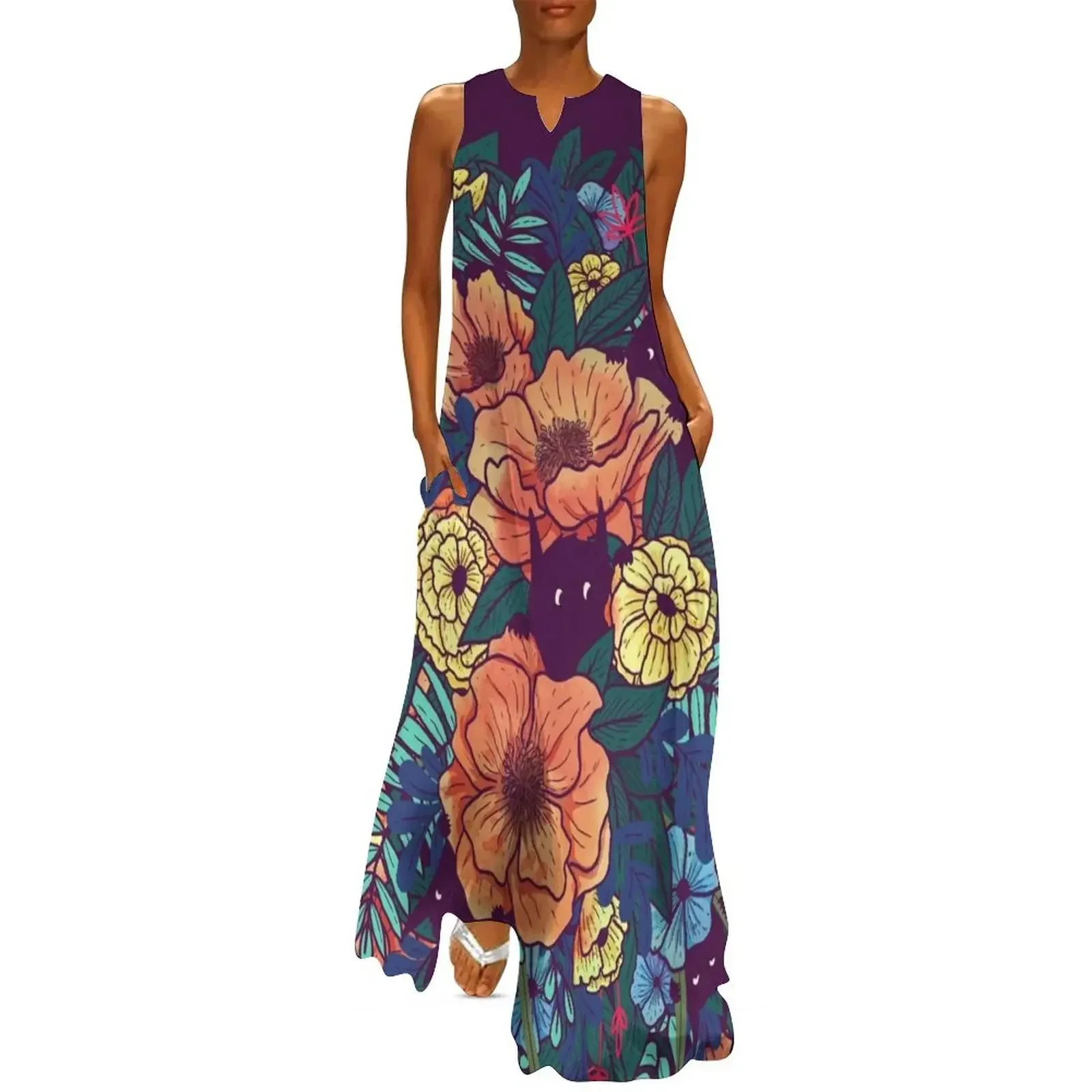 

Wild Flowers Long Dress summer dress summer dresses womens 2025 dresses for woman 2025 Dress for pregnant women