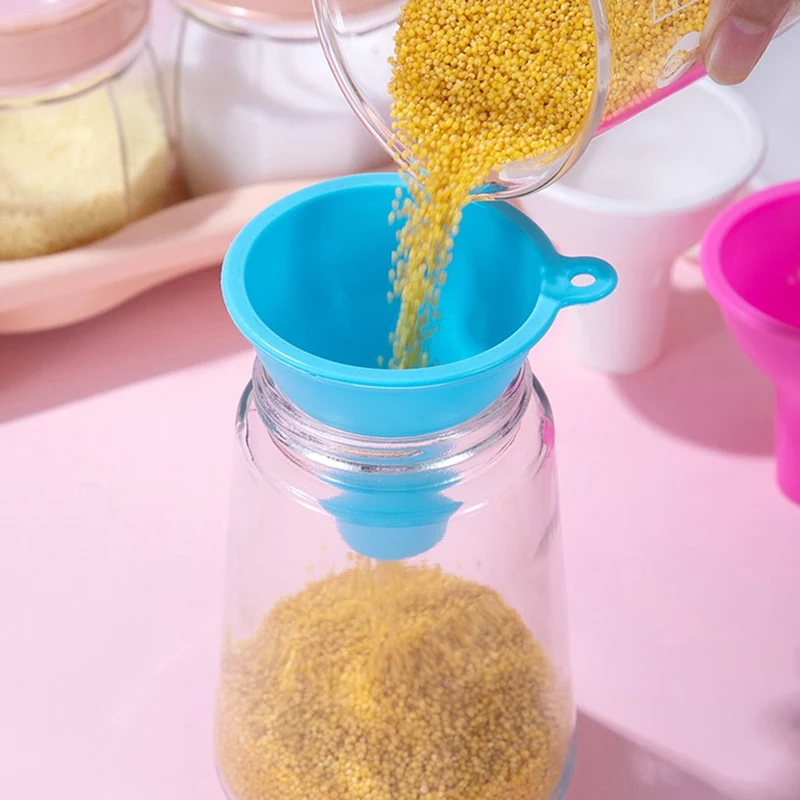 New 8CM Silicone Wide-Mouth Funnel Milk Powde Bean Funnel Large-Caliber Multi-Function Wine Leak Oil Leak Kitchen Accessories
