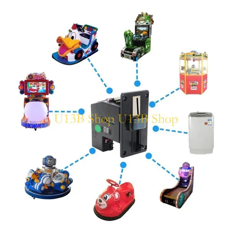 U13B Multiple Type Coin Acceptor Electronic Roll Down Coin Acceptor LED Selector Mechanism Vending Machine Accessories