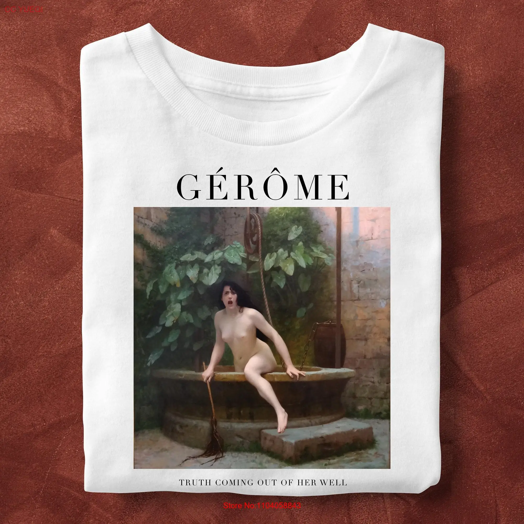 Truth Coming Out of Her Well Gerome Painting T Shirt Art Fine Lover Impressionism long or short sleeves