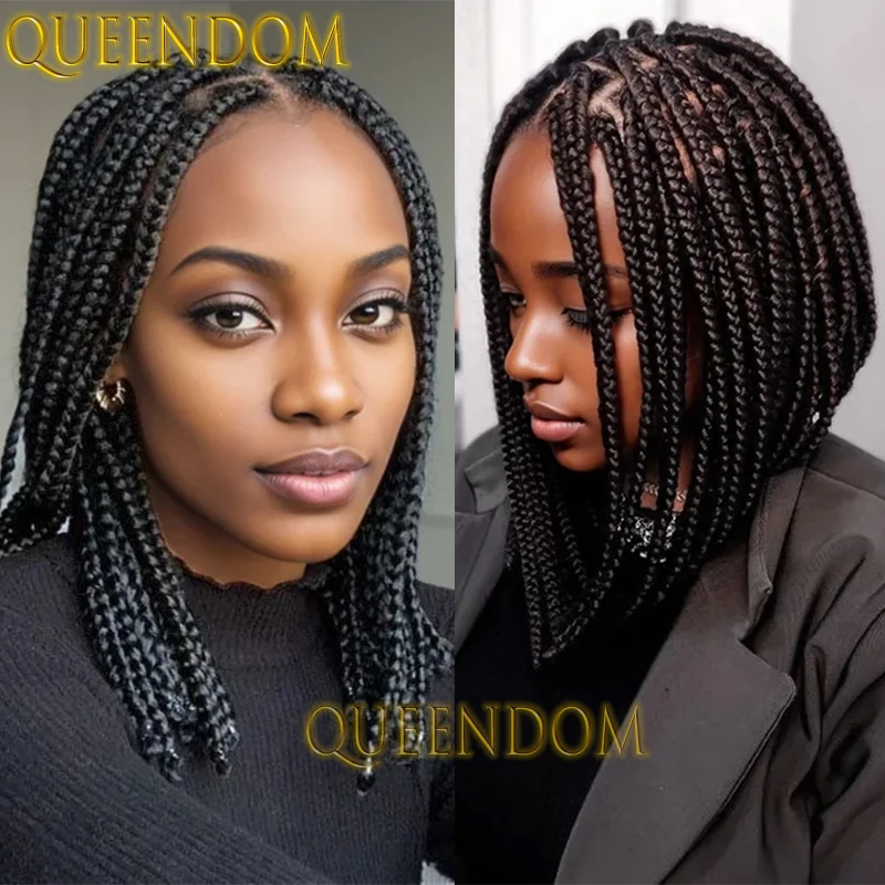 

Synthetic Full Lace Dreadlock Braid Wig 10'' Short Bob Box Braided Wig Knotless Heat Resistant Cornrow Crochet Plait Braids Wig