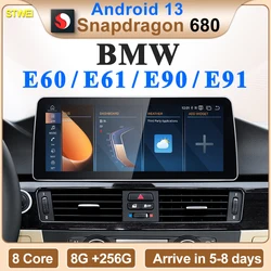 STWEI New ID6 ID7 ID8 Android 13 Qualcomm680 Snapdragon6225 8GB 256GB 12.3inch For BMW 3/5Series E60 E61 E90 E91Car CarPlay AUTO