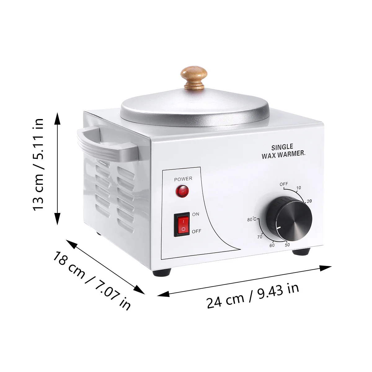 Chauffe-cire à Pot unique pour Salon professionnel, grand chauffe-cire épilatoire, contrôle de la température réglable, Pot en aluminium amovible