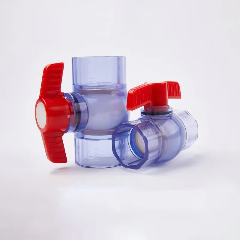 20~63mm Blue Transparent UPVC Pipe Connectors Aquarium Fish Tank Drainage Pipe Quick Fittings Garden Irrigation Tube Joint Valv