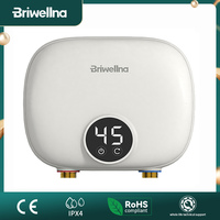 Briwellna Streamline Tankless Electric Water Heater 110V/220V Under Sink Instant Hot Water Oversink Instantaneous Water Heater