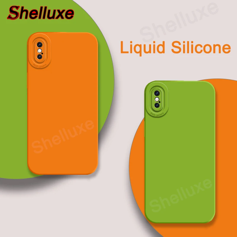 

Liquid Silicone For iPhoneX Case Shelluxe Silky Feel Soft Cover For iPhone X XR XS iPhoneXS Max iPhoneXR Shockproof Phone Cases