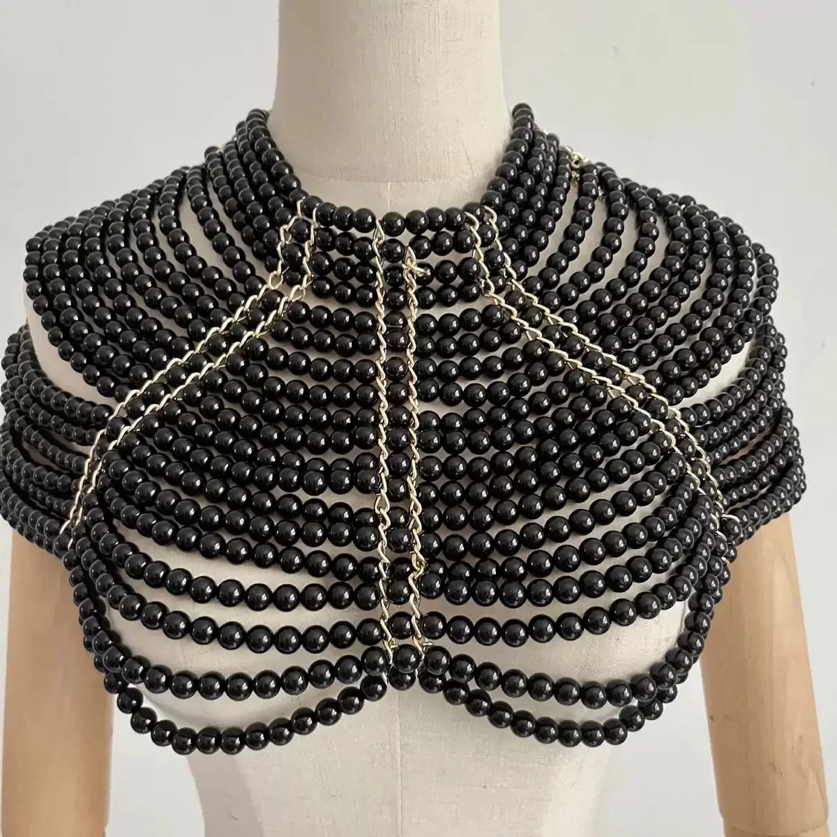 Fashionable European And American Pearl Body Chain Jewelry for Women Clothing Accessory Necklace Shoulder Scarf image 5