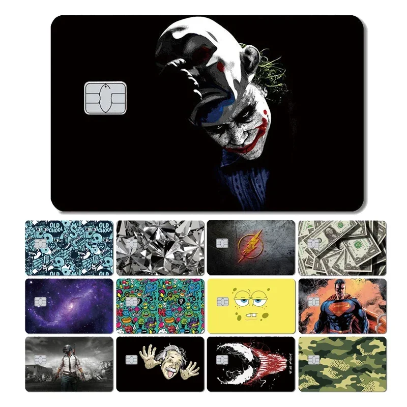 Anime Army Cartoon Wood Matte Front Film Skin Sticker Tape Cover for Small Chip Debit Card Credit Card HT12