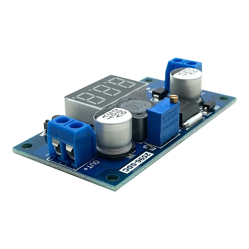 Lost Stone DC-DC Step-down Regulated Power Supply Module Lm2596 with Voltmeter Calibration Input 4-40v to 1.25-37v    Module