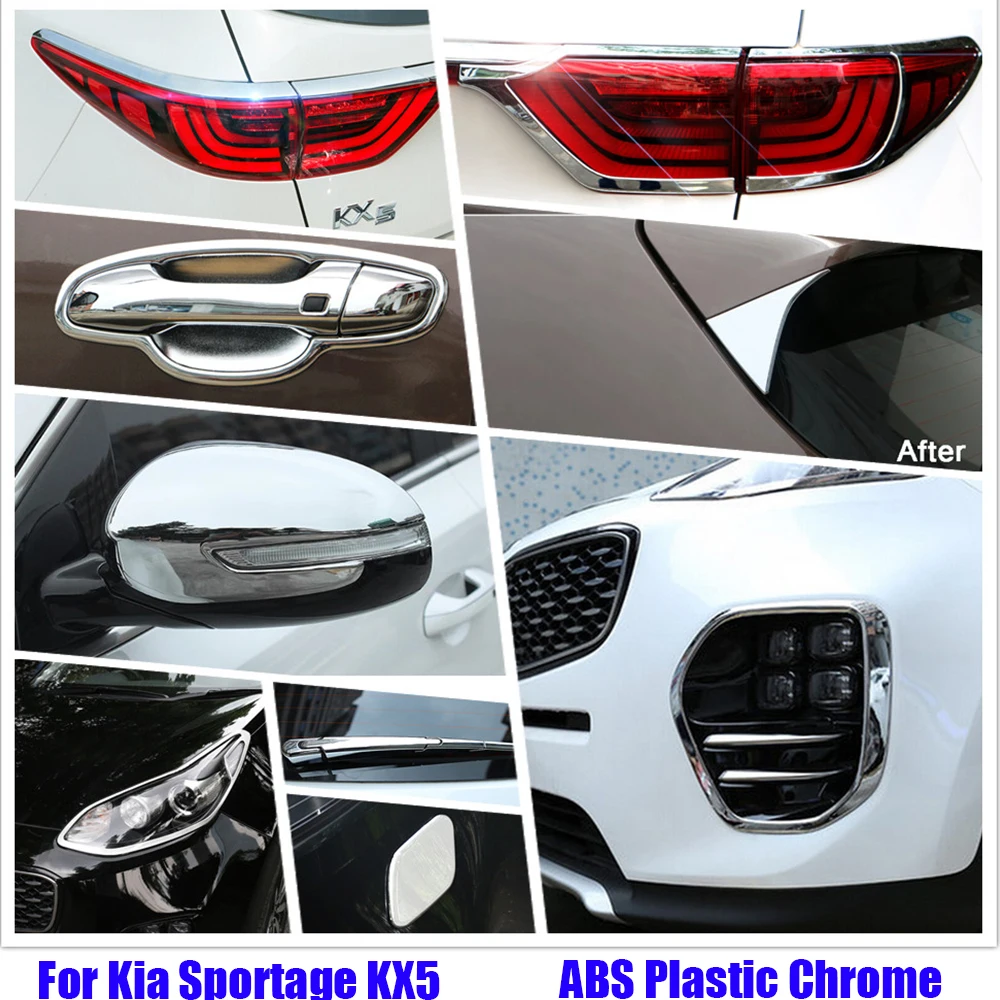 

Хромированная дверная ручка из АБС-пластика для KIA Sportage QL KX5 2016 2017 2018, внешние аксессуары