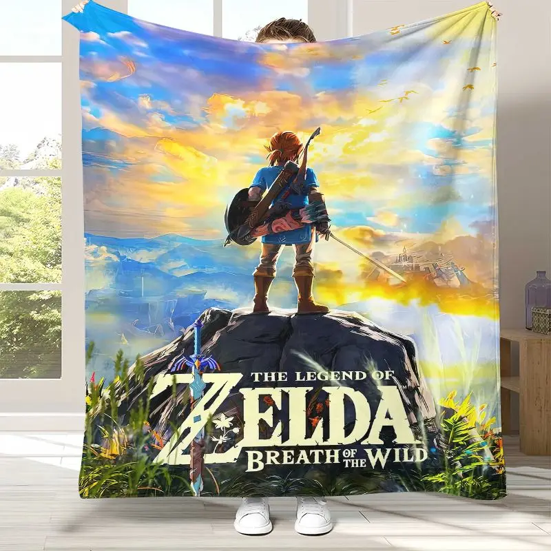 Vintage Game Z-Zelda Hylian Crest Link Soft Flannel Throw Blanket,Cozy Blanket for Bed,Sofa,Living Room,Camping,Home Decor,Gift