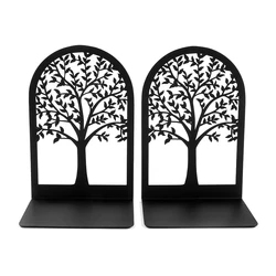 Black Tree of Life Desktop Book Ends Office Desktop Home Bookend Gift for Book Loves Office Desktop Iron Book rack