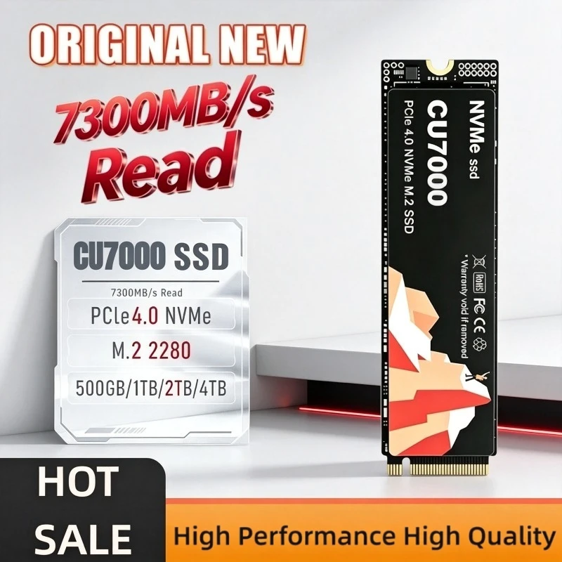 New CU7000 SSD M.2 NVMe Internal Solid State Drive High Speed 7300MB/s PCIe 4.0 Gaming Drive Works for PS 5 Laptop PC Hard Disk