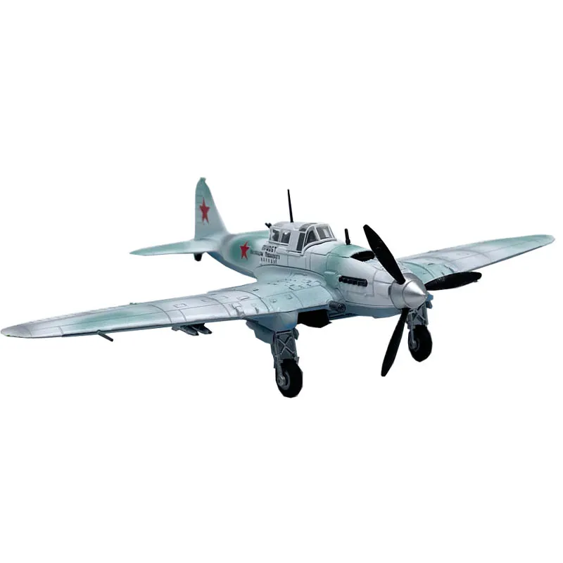 1/72 Soviet IL2 IL-2 Ilyushin Shturmovik Combat Attack Aircraft Metal Military Toy Diecast Plane Model for Collection or Gift