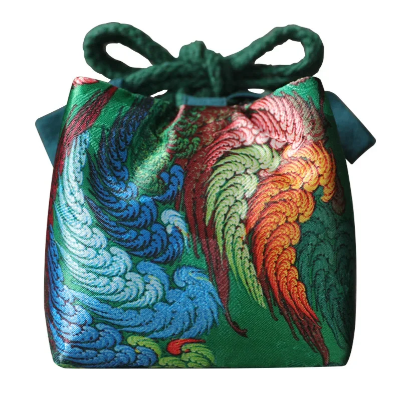 

Thickened Silk Dunhuang Storage Travel Bag Cloth Bag Teapot Fair Cup Teacup Small Cloth Bag Packaging Bags