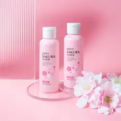 100ML Sakura Face Toner Brightening Hydrating Moisturizing Oil Control Deep Hydration Moisturizer Feels Light Serum Skin Care