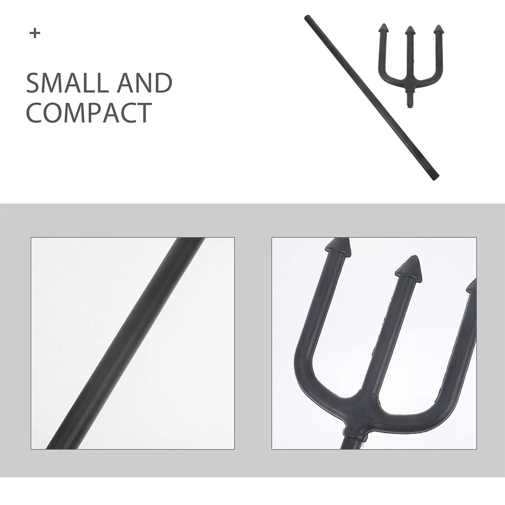 2Pcs Halloween Pitch Fork Plastic Devil Demon Fork Prop Cosplay Party Costume Stage Festival Demon Costume Accessories