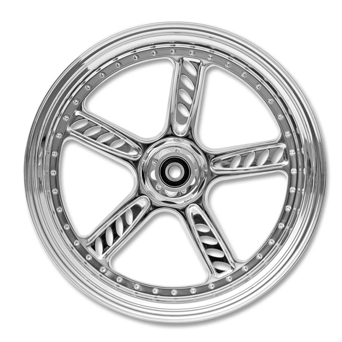 Chrome Color Aluminum Alloy Wheel Accessories for Front & Rear Compatible for Harley 08-later FLSTF FLSTFB FLSTFBS New