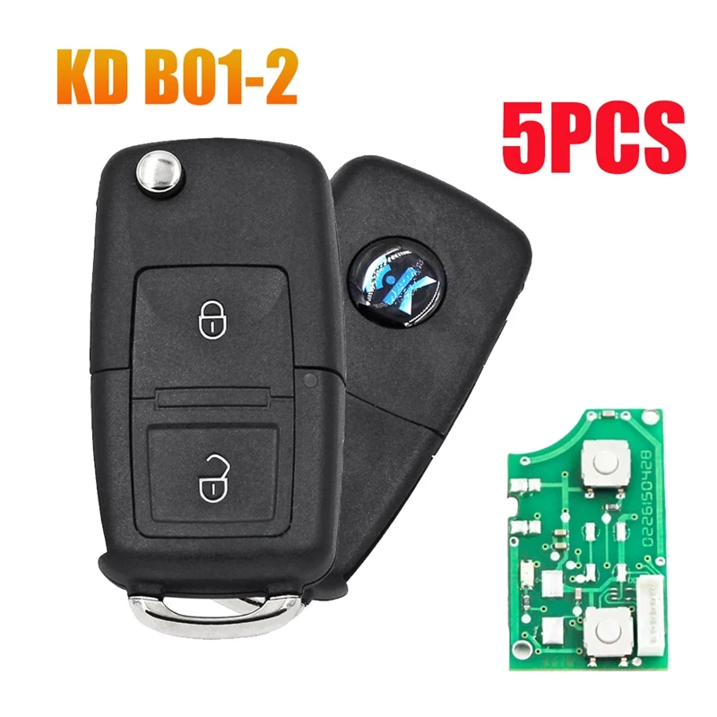 

5 PCS KEYDIY B01-2 B-Series KD Remote Control Car Key 2 Button Universal For KD900 KD900+ URG200 KD-X2 Mini KD VW Style