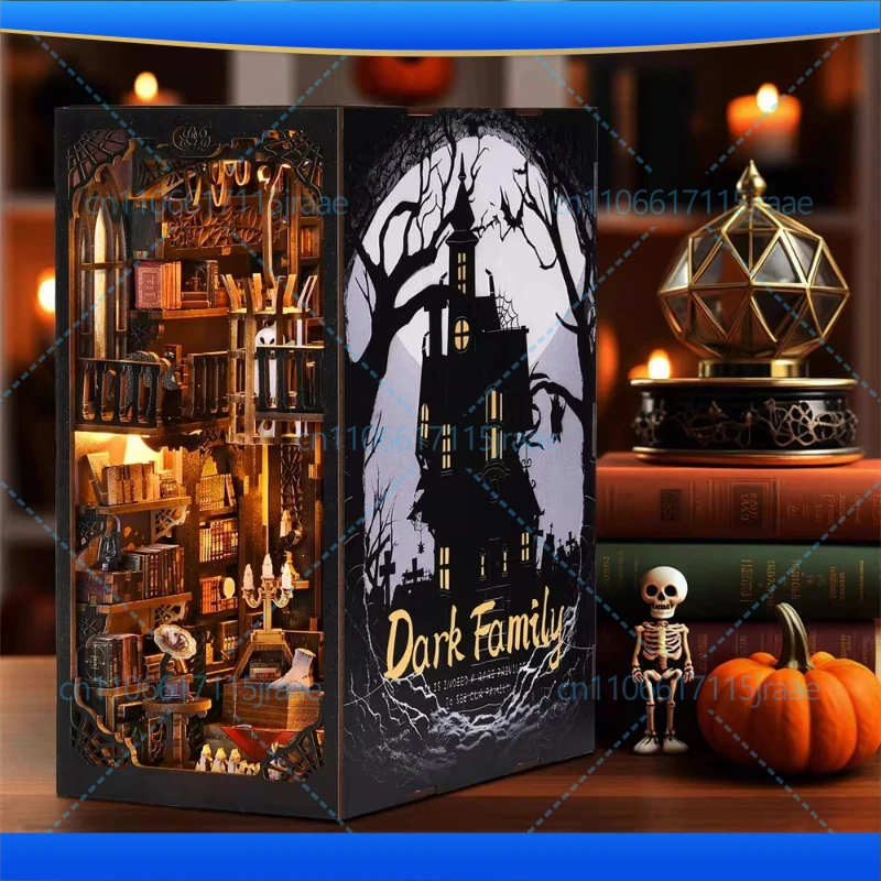 Adams family DIY cottage building block s hand-assembled book model house, halloween gift