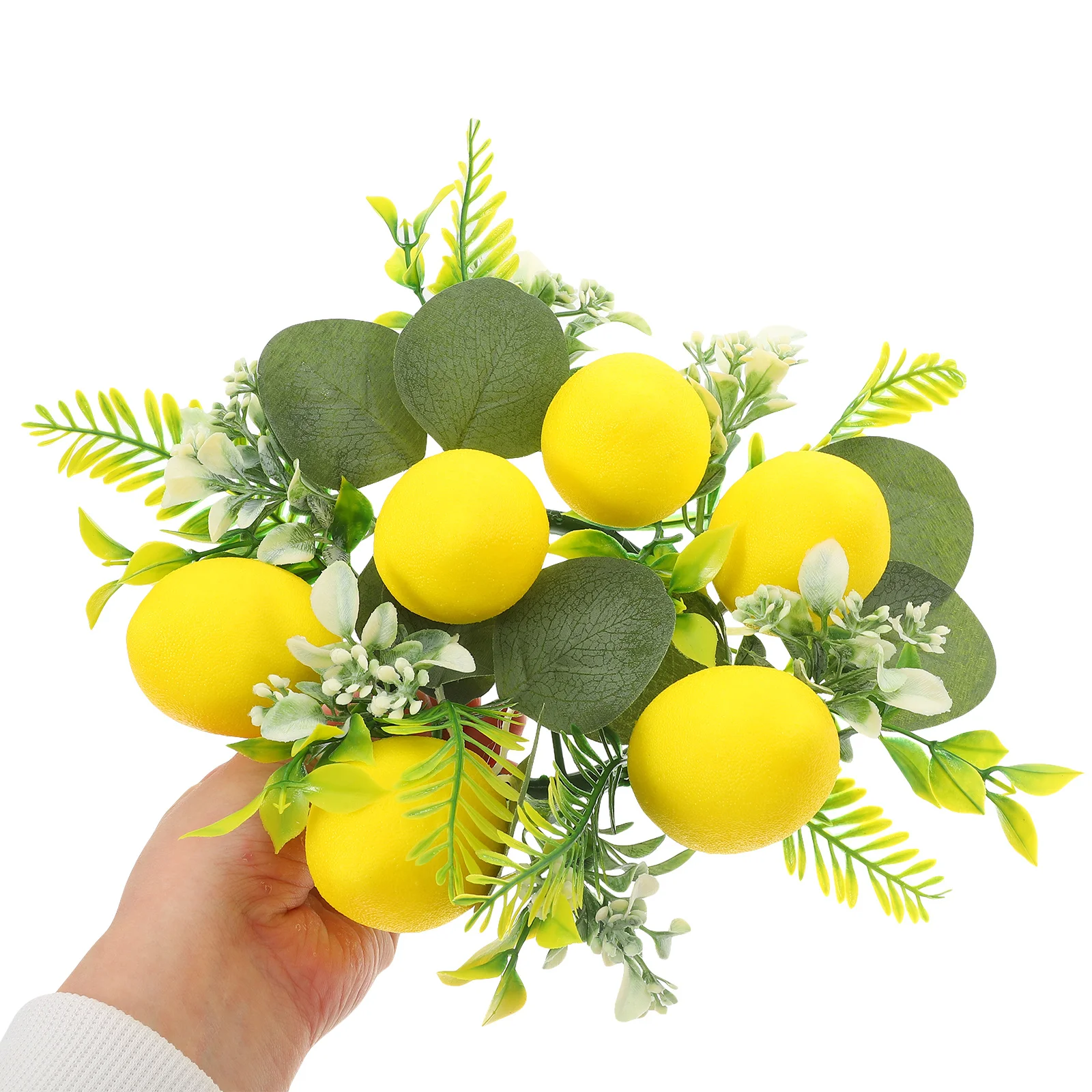 

Artificial Lemon Garland Ring Farmhouse Style Spring Table Centerpiece Faux Floral Wreath Wedding Decor