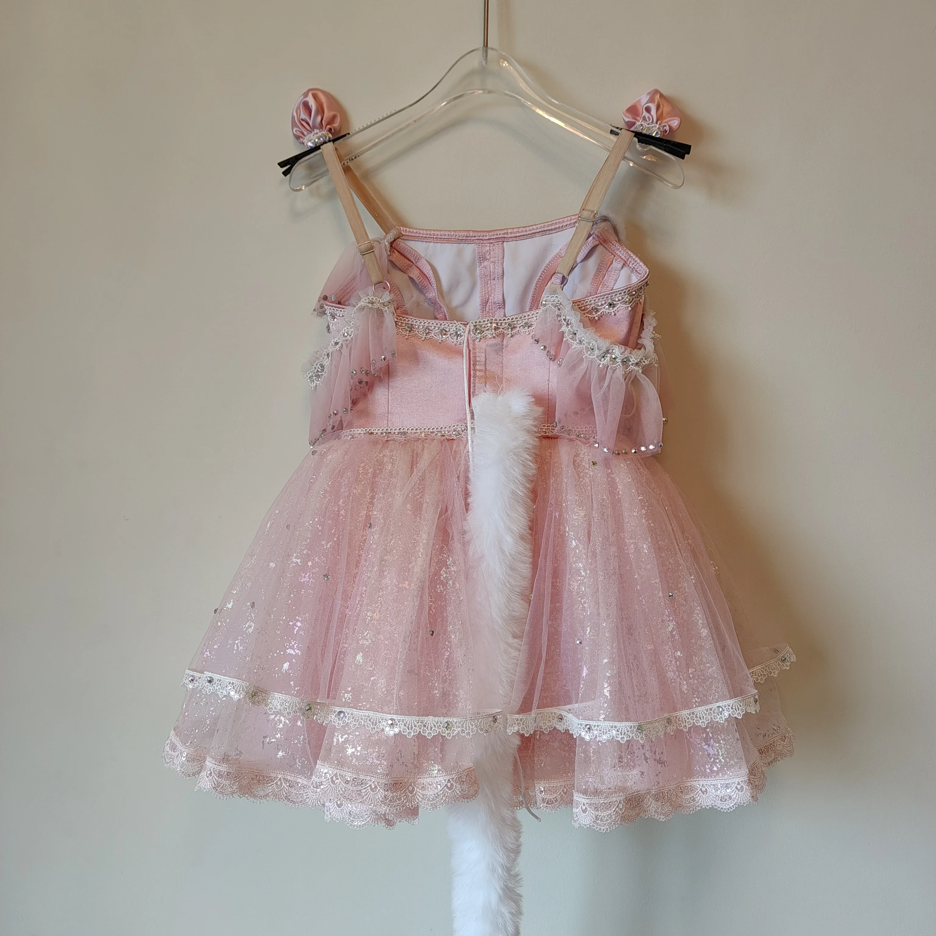 BT26061503 High Quality Custom Size Kids Girls  Ballet Dance Performance Wear Gilsay Pink Long Romantic Tutu Dress