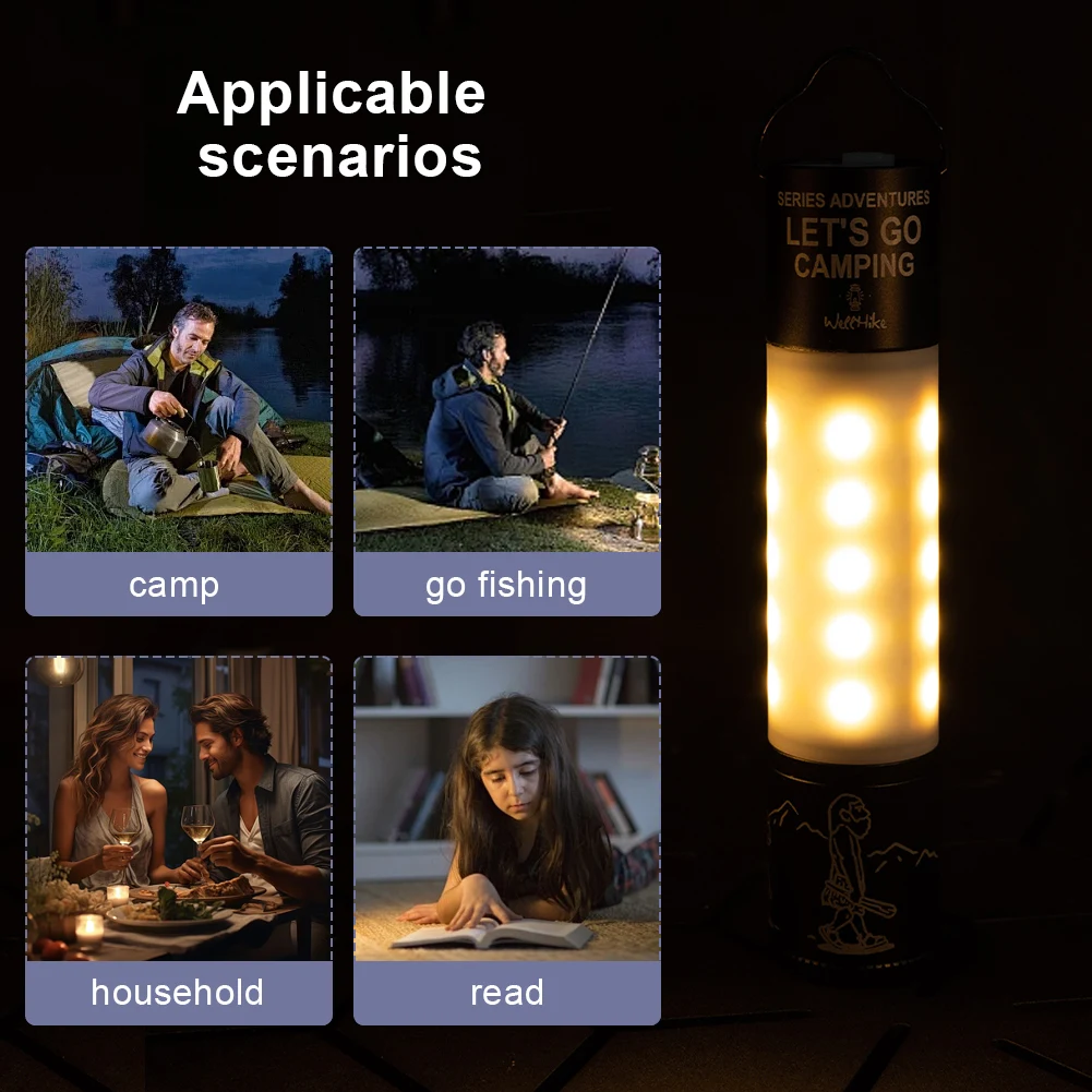 Handheld LED Torch 350lm Portable Hand Lantern 2600mAh Flashlight Multi-Purpose Lighting Power Bank For Outdoor Camping Hiking