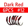 6 Piezas Talla 12 Rojo Oscuro