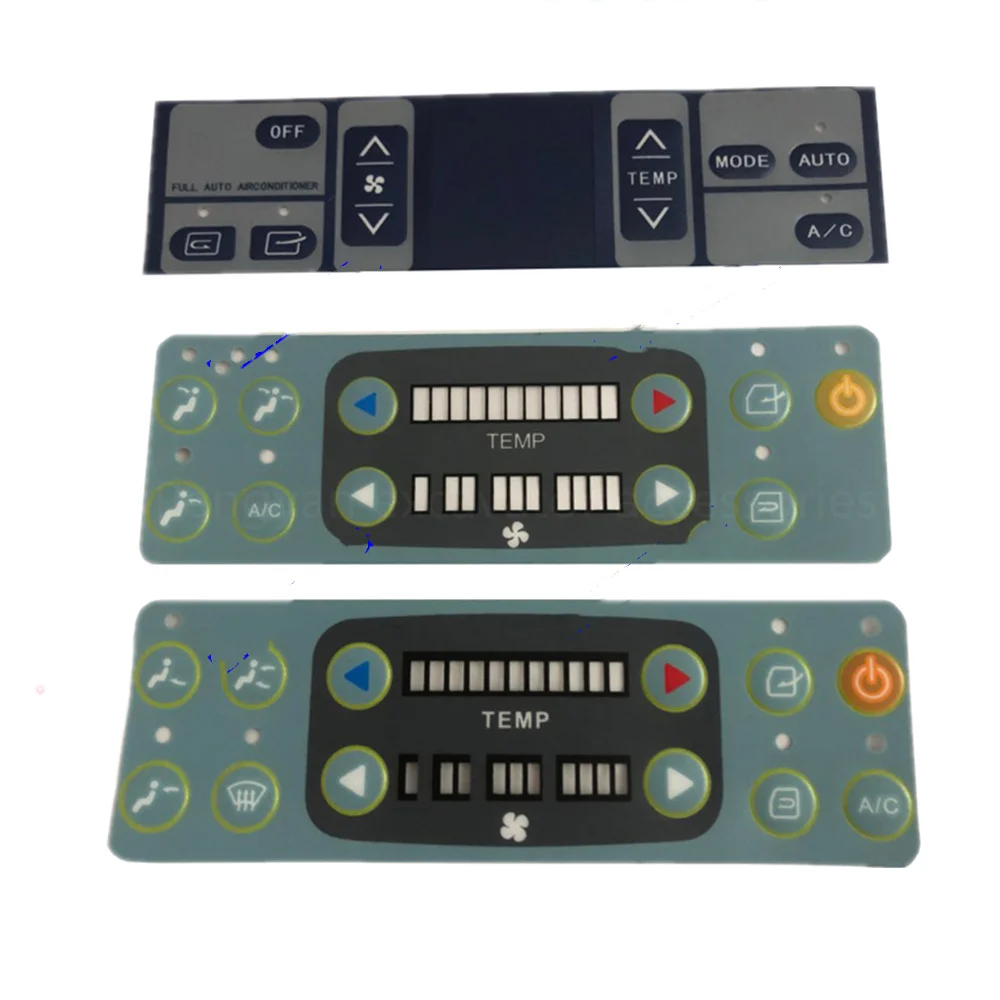 Sany SWE Lovol Lonker Excavator Parts Air Conditioner Control Panel Sticker Switch Button Sticker Control Sticker