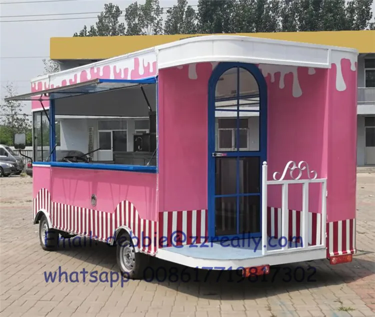 2020 New Arrival Mobile Food Vending Truck Food Conssion Trailer Mobile Food Truck With One Side Glass Selling Window