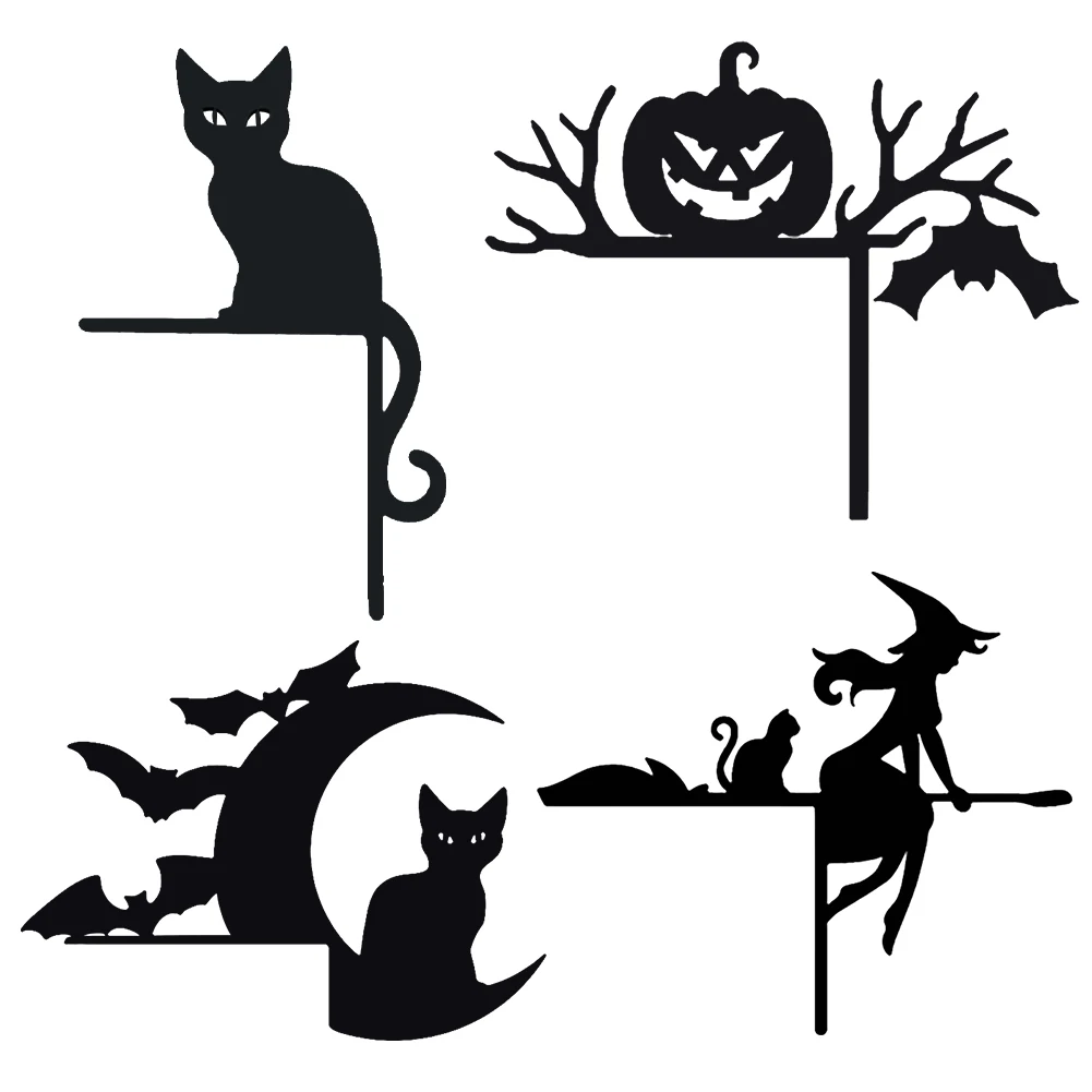 Metal Halloween Door Corner Sign Right Angle Halloween Sign Halloween Door Corner Decor for Door Corner Window Corner