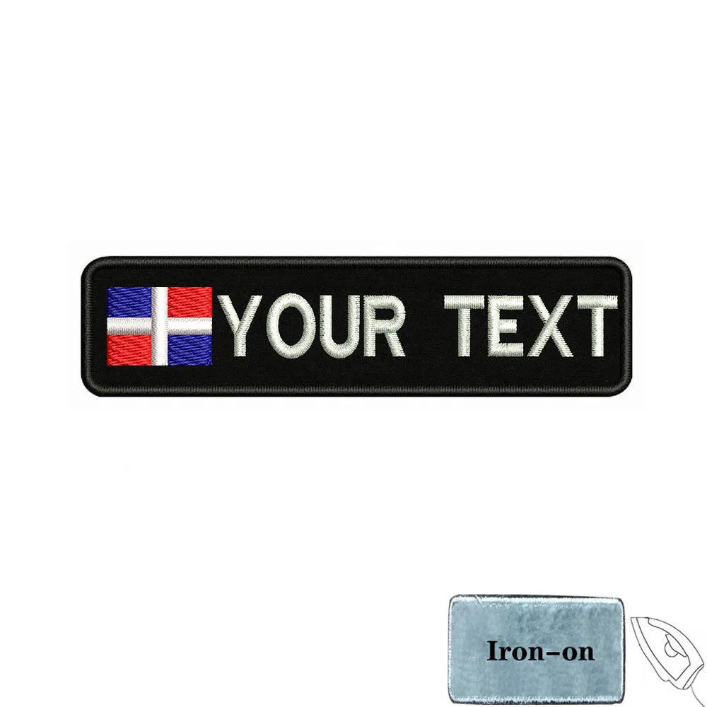 1 قطعة 10cmX2.5cm مخصص اسم العلم التصحيح شارة الحديد على هوك حلقة بروناي أوروغواي لاوس مدغشقر جزر المالديف جامايكا ناورو كوريا الشمالية